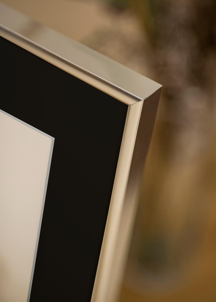 Rama Aluminium Srebrny Połysk 70x100 cm - Passe-patrout Czarny 62x85 cm