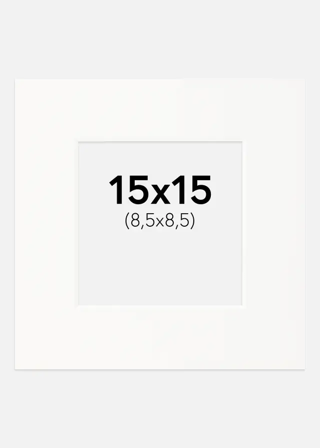 Passe-patrout Offwhite Biały środek 15x15 cm (8,5x8,5)