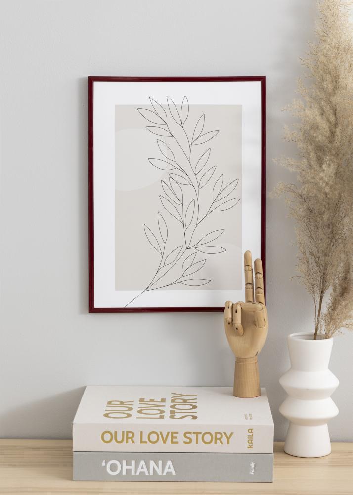 Rama New Lifestyle Ciemny czerwony 30x40 cm - Passe-patrout Czarny 20x30 cm