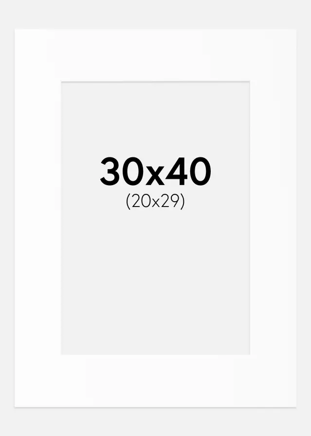 Passe-patrout Canson Biały Biały środek 30x40 cm (20x29)