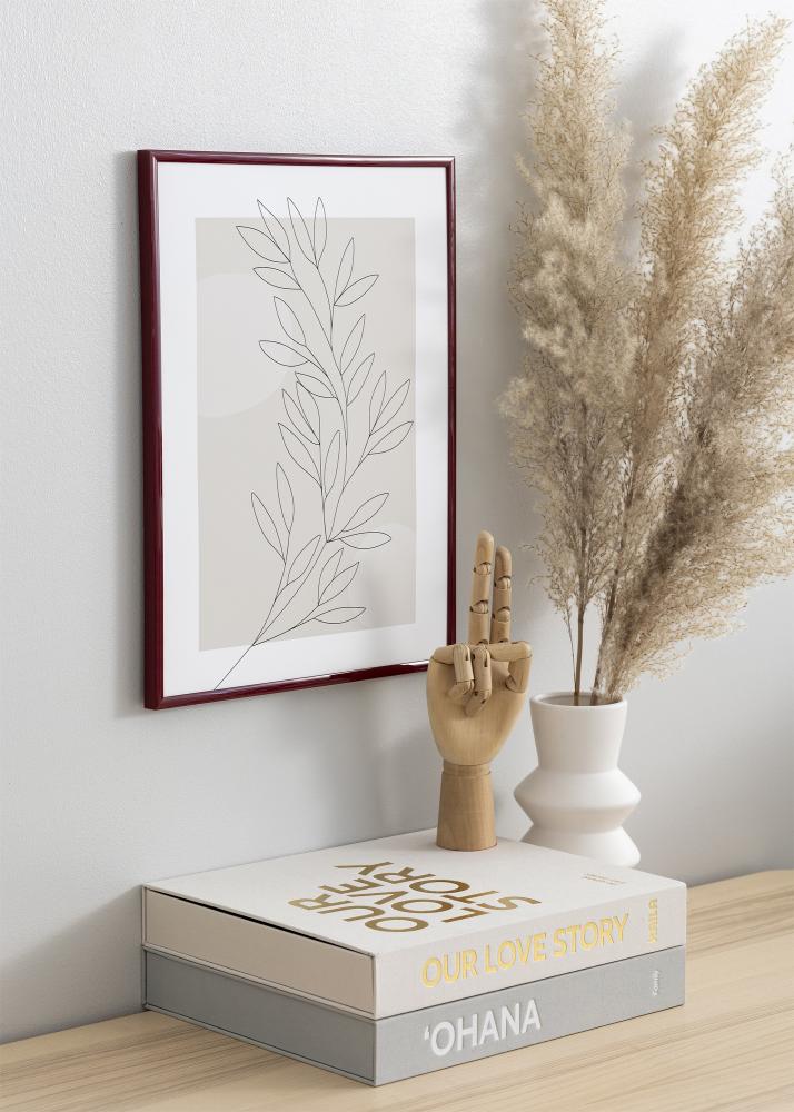 Rama New Lifestyle Ciemny czerwony 30x40 cm - Passe-patrout Czarny 20x30 cm