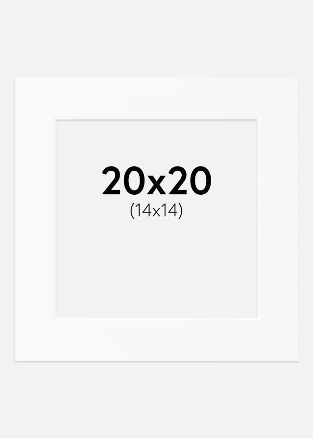 Passe-patrout Offwhite Biały środek 20x20 cm (14x14)