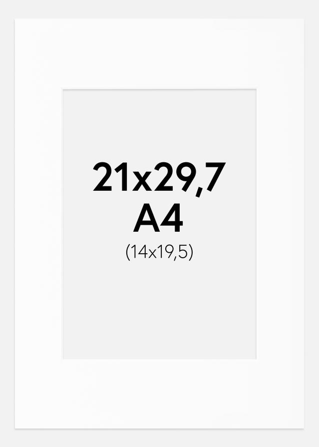 Passe-patrout Biały Standard Biały środek A4 21x29,7 cm (14x19,5)