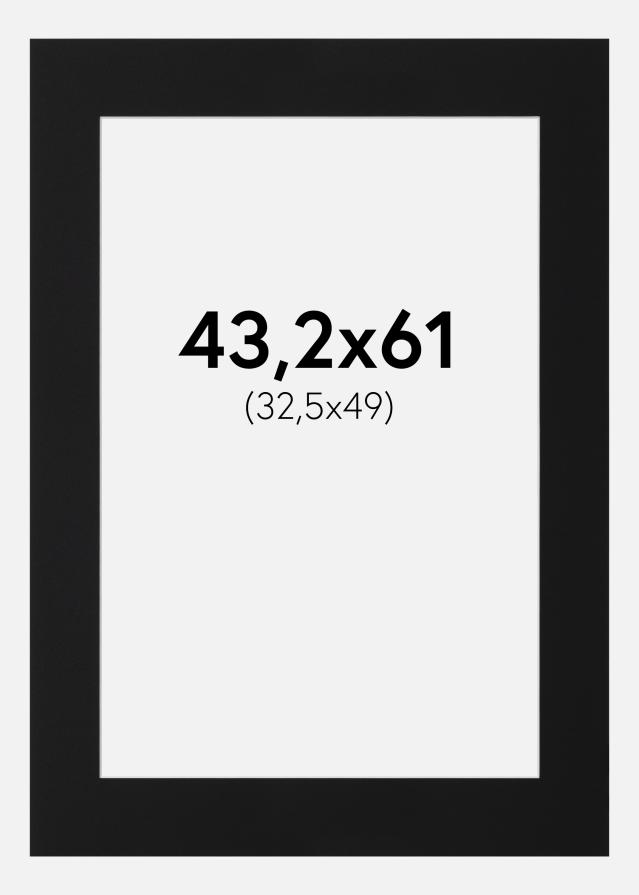 Passe-patrout Czarny Standard (Biały Rdzeń) 43,2x61 cm (32,5x49)