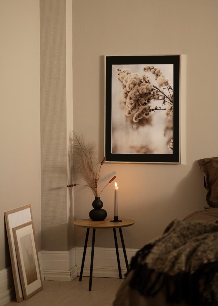 Rama Aluminium Srebrny Połysk 70x100 cm - Passe-patrout Czarny 62x85 cm