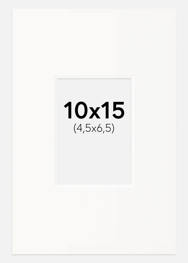 Passe-patrout Offwhite Biały środek 10x15 cm (4,5x6,5)