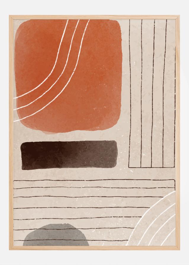 Orange Minimal Shapes I Plakat