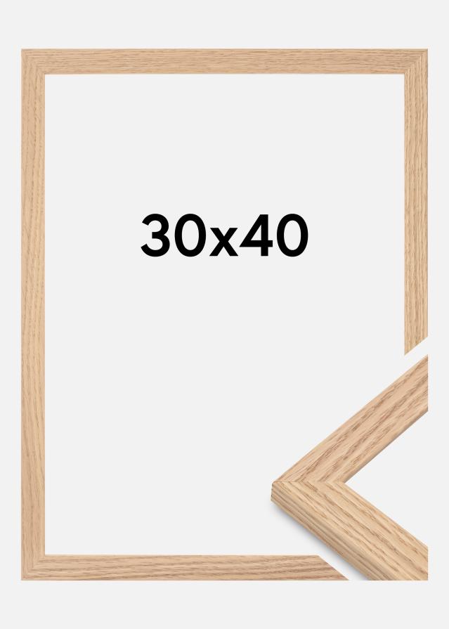 Rama Tidlös Szkło akrylowe Lity Dąb 30x40 cm