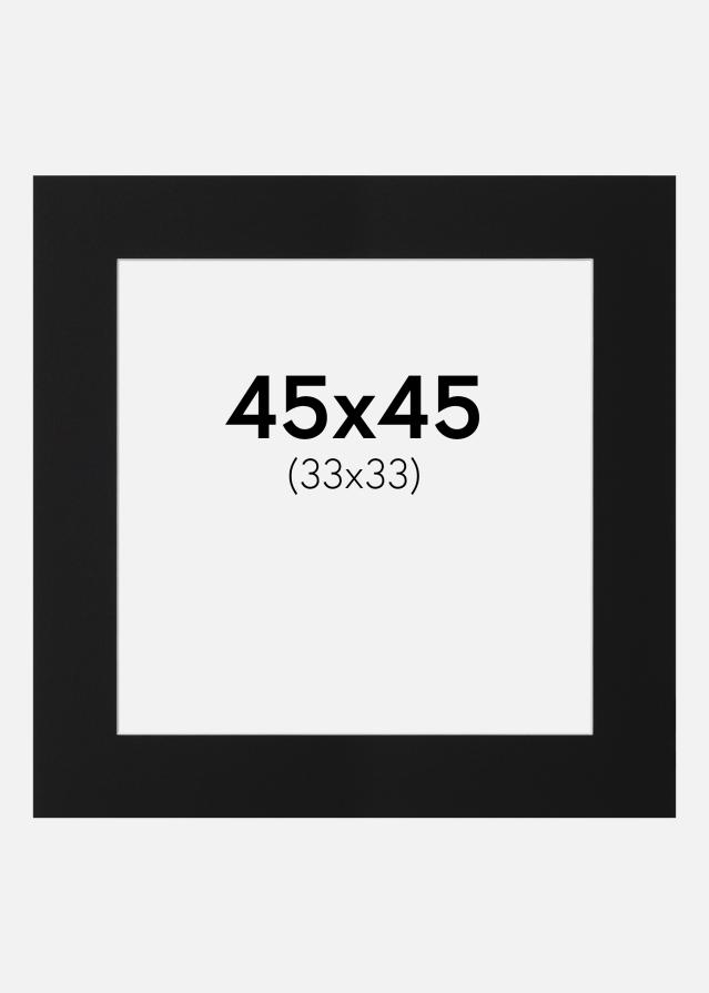 Passe-patrout Czarny Standard (Biały Rdzeń) 45x45 cm (33x33)