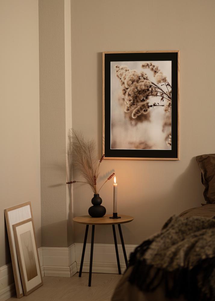 Rama E-Line Dąb 30x40 cm - Passe-patrout Czarny 21x29,7 cm (A4)