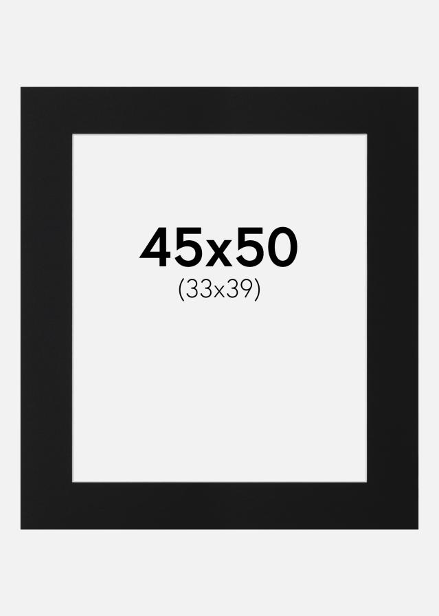 Passe-patrout Czarny Standard (Biały Rdzeń) 45x50 cm (33x39)