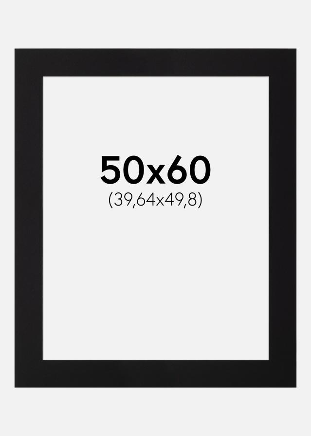 Passe-patrout Czarny Standard Biały środek 50x60 cm (39,64x49,8)