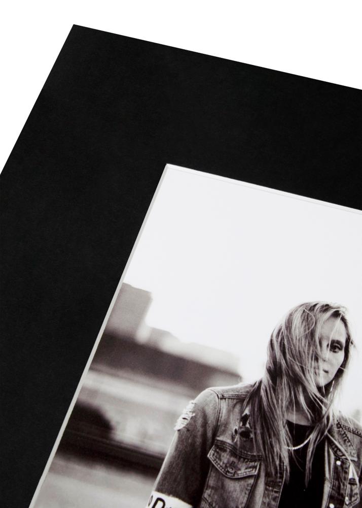 Passe-patrout XL Czarny Biały środek 60x80 cm (41x58,4 - A2)