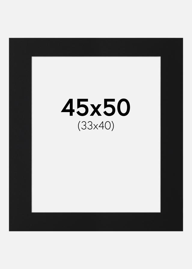 Passe-patrout Czarny Standard (Biały Rdzeń) 45x50 cm (33x40)