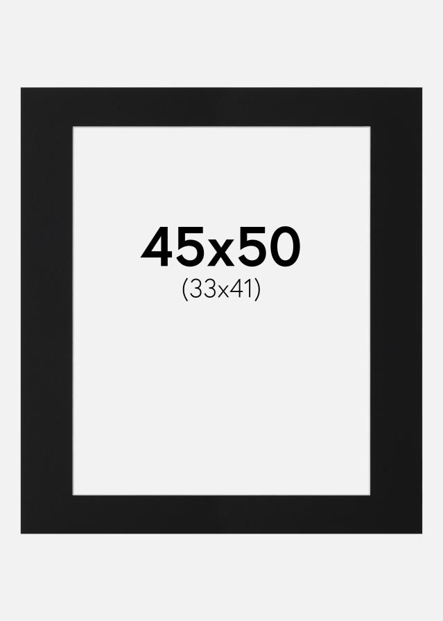 Passe-patrout Czarny Standard (Biały Rdzeń) 45x50 cm (33x41)