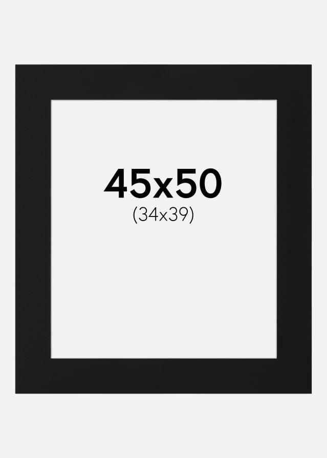 Passe-patrout Czarny Standard (Biały Rdzeń) 45x50 cm (34x39)