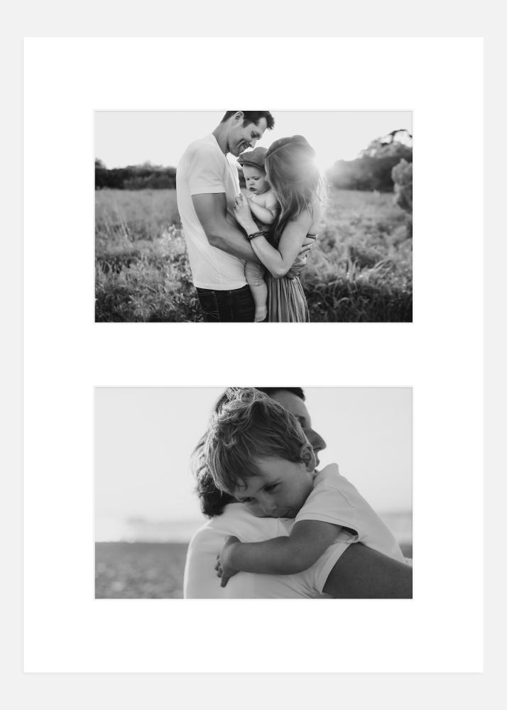 Passe-patrout Biały 13x18 cm - Kolaż 2 Zdjęcia (6x9 cm)