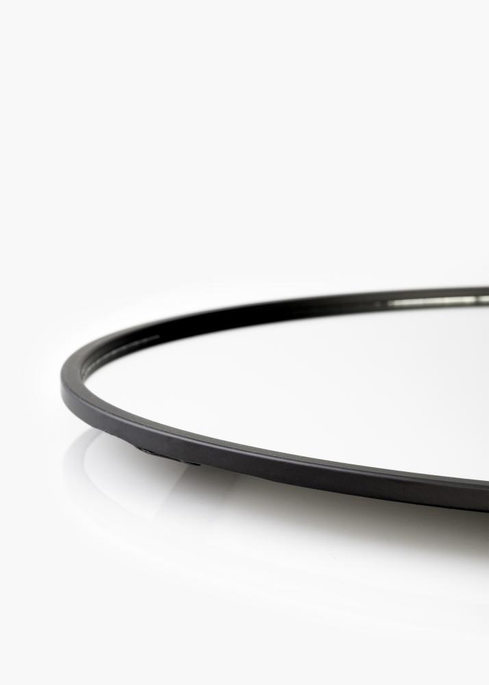 KAILA Okrągły Lustro z półka - Czarny 35x55 cm