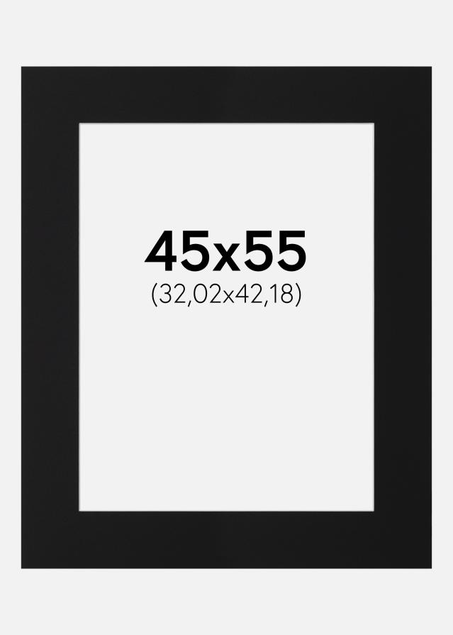 Passe-patrout Czarny Standard (Biały Rdzeń) 45x55 cm (32,02x42,18)