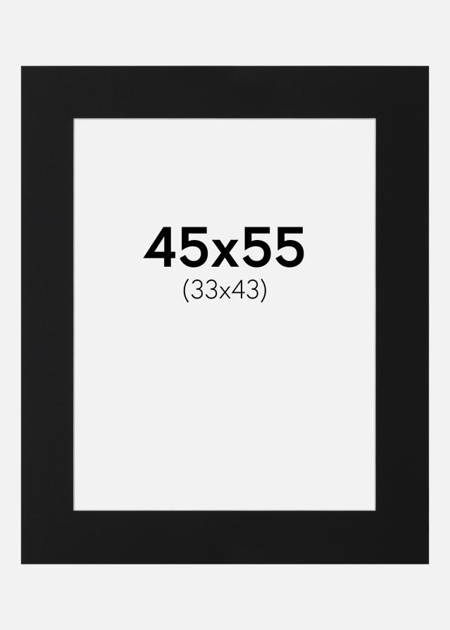 Passe-patrout Czarny Standard (Biały Rdzeń) 45x55 cm (33x43)