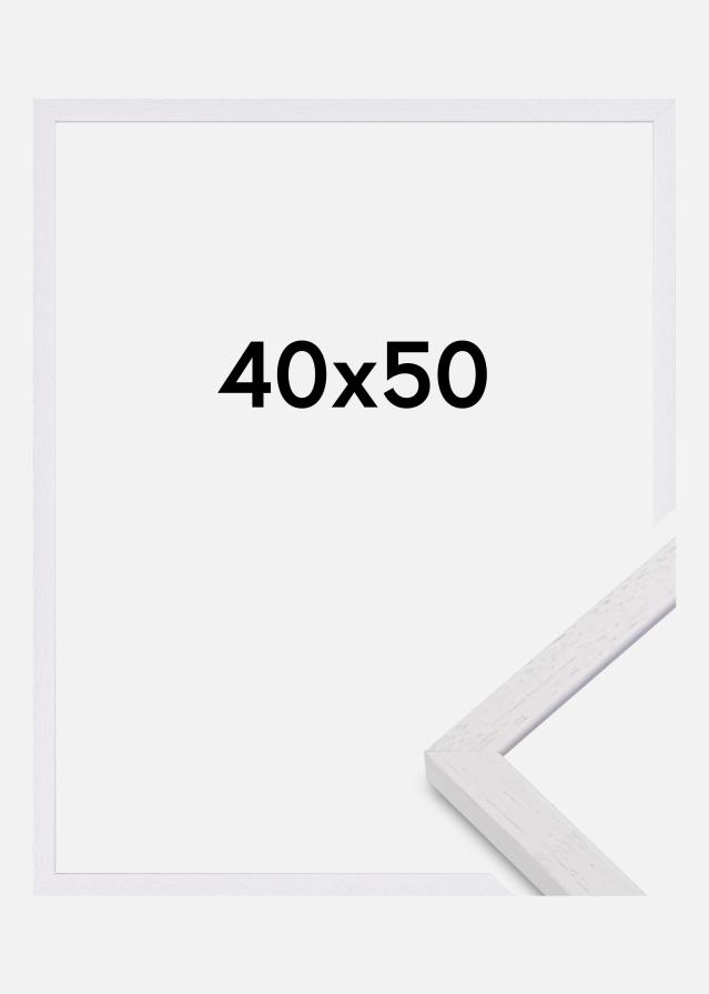 Rama Glendale Matowy Szkło antyrefleksyjne Biały 40x50 cm