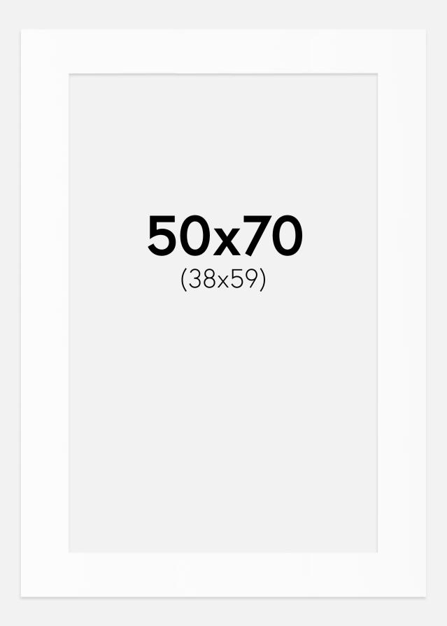 Passe-patrout Biały Standard (Białe Rdzeń) 50x70 cm (38x59)