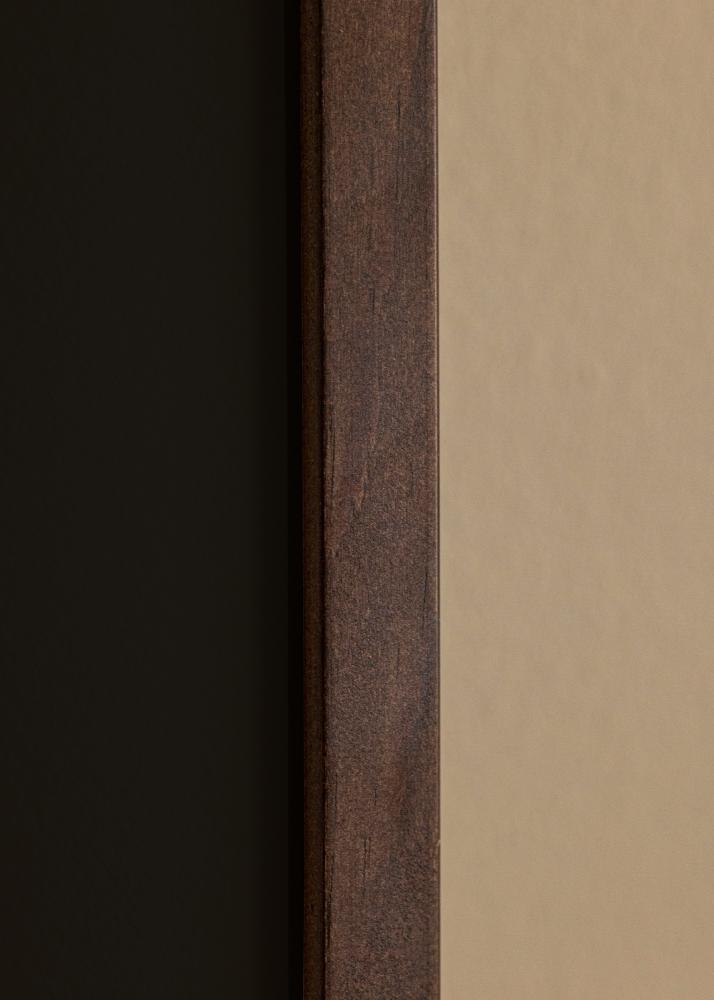 Rama E-Line Orzech 30x40 cm - Passe-patrout Czarny 8x12 inches