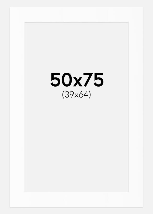 Passe-patrout Biały Standard (Białe Rdzeń) 50x75 cm (39x64)