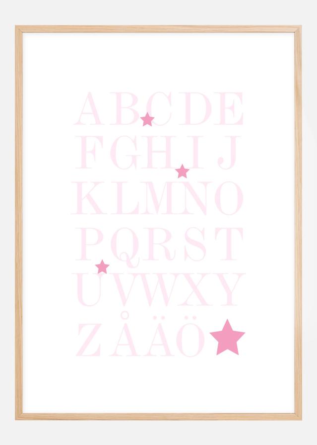 ABC - Różowy Plakat