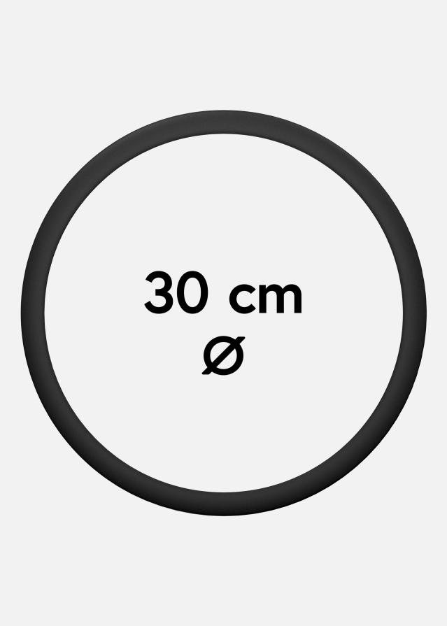 Okrągły Rama Szkło akrylowe Czarny 30 cm Ø