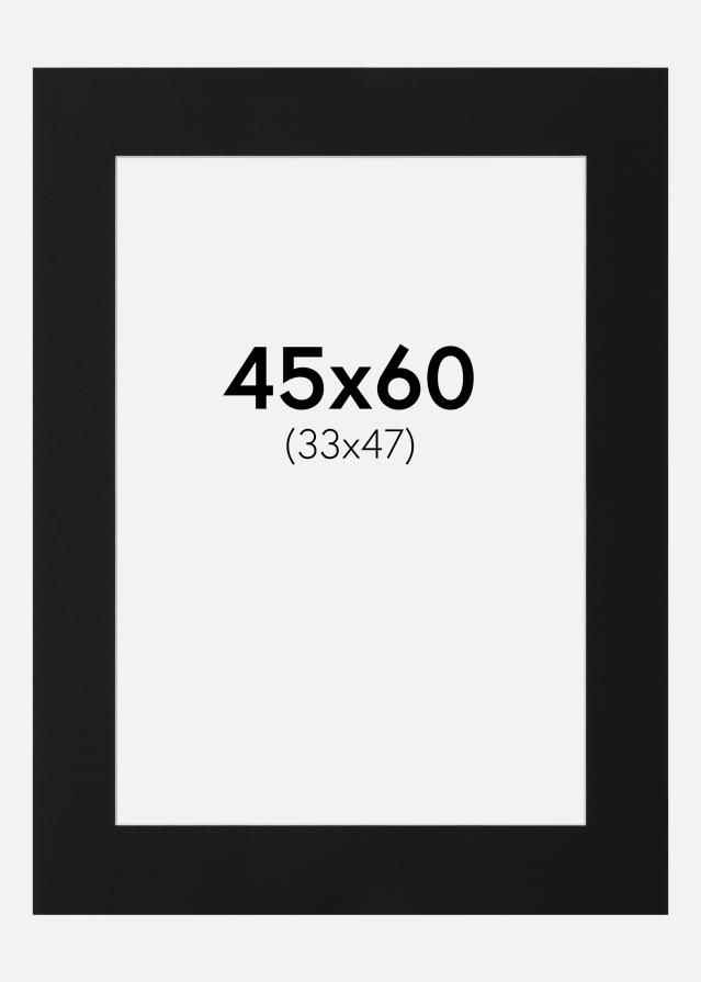 Passe-patrout Czarny Standard (Biały Rdzeń) 45x60 cm (33x47)