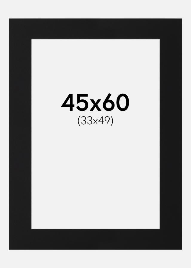 Passe-patrout Czarny Standard (Biały Rdzeń) 45x60 cm (33x49)