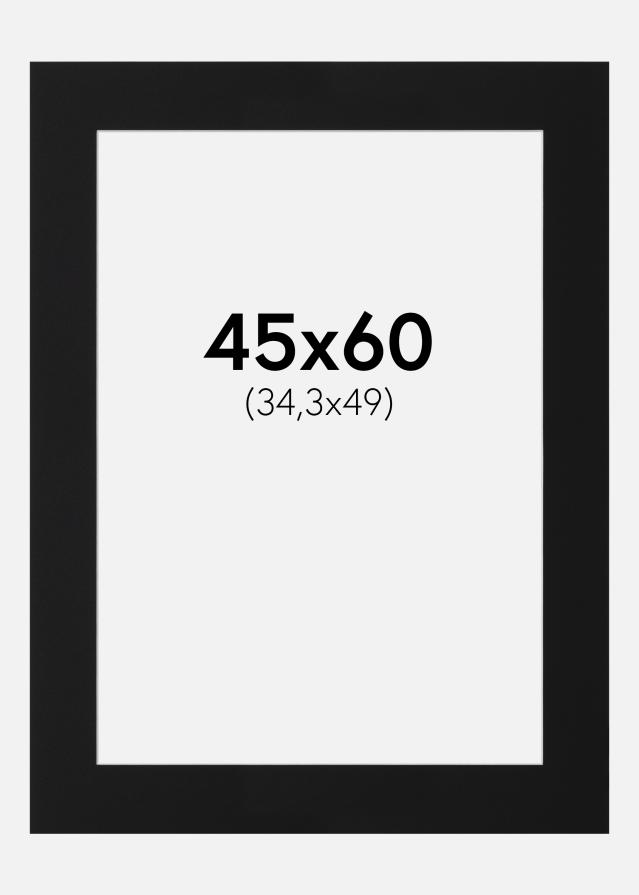 Passe-patrout Czarny Standard (Biały Rdzeń) 45x60 cm (34,3x49)