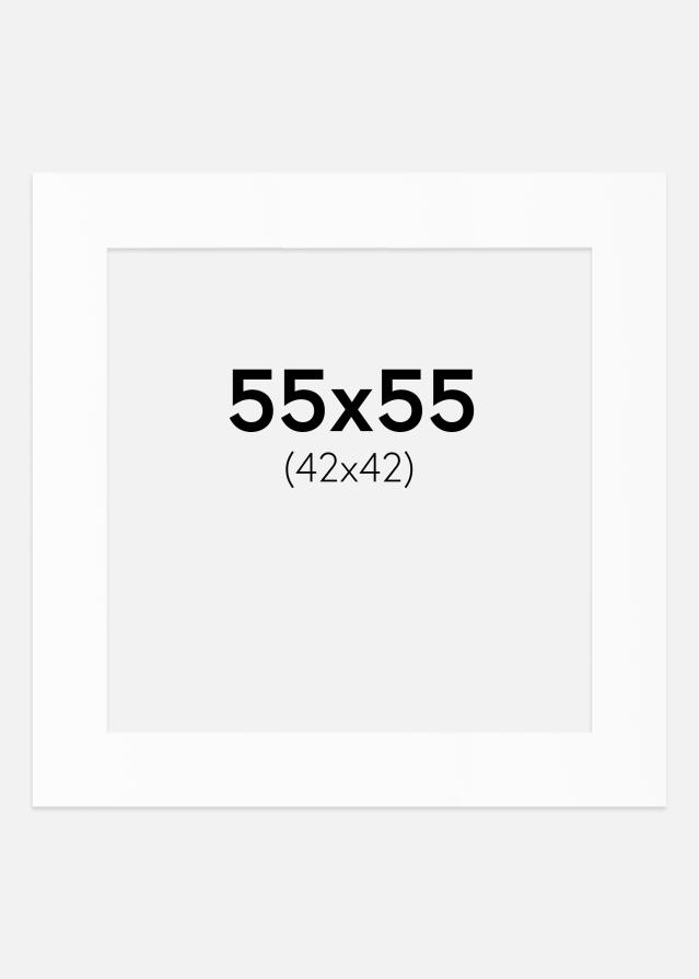 Passe-patrout Biały Standard (Białe Rdzeń) 55x55 cm (42x42)