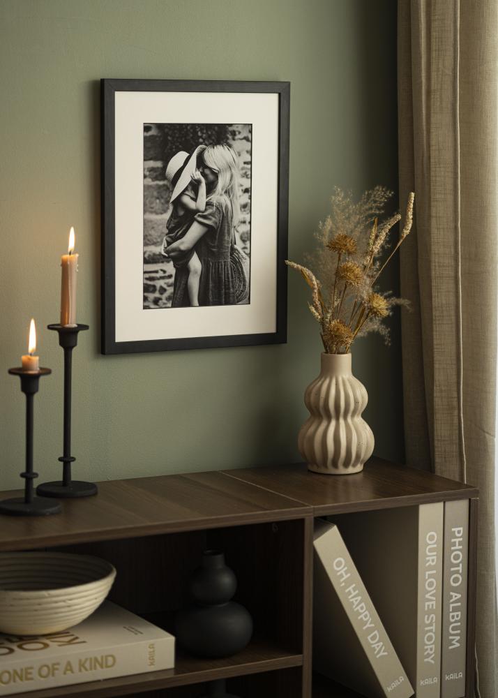 Passe-patrout Biały Czarny środek 40x40 cm (29x29 cm)