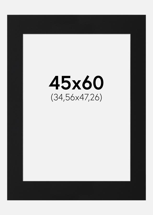 Passe-patrout Czarny Standard (Biały Rdzeń) 45x60 cm (34,56x47,26)