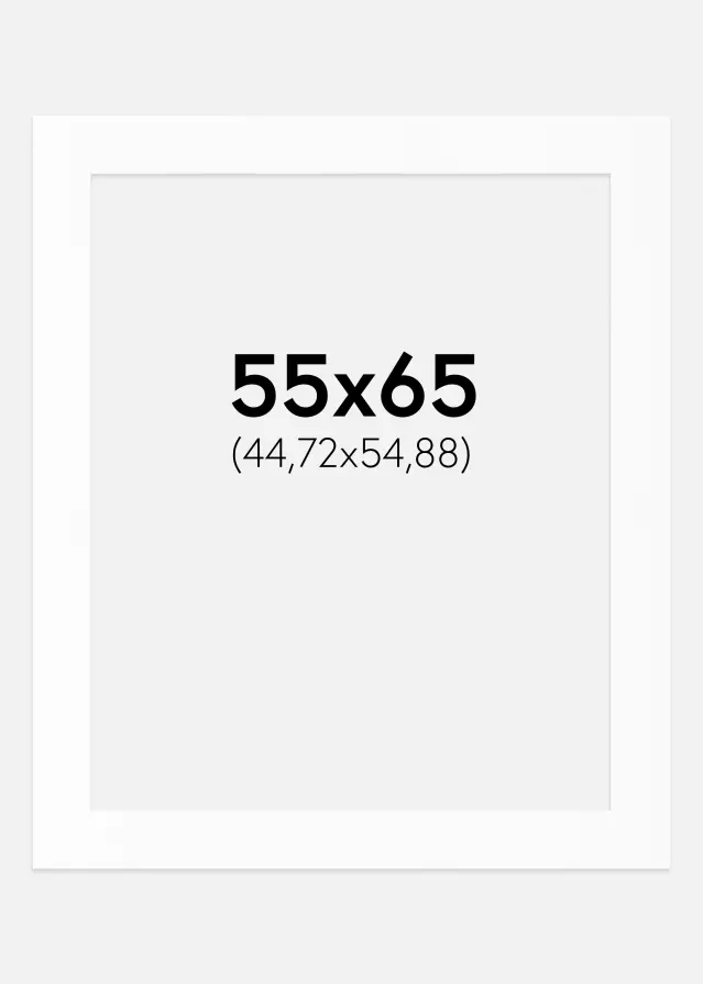 Passe-patrout Biały Standard (Białe Rdzeń) 55x65 cm (44,72x54,88)