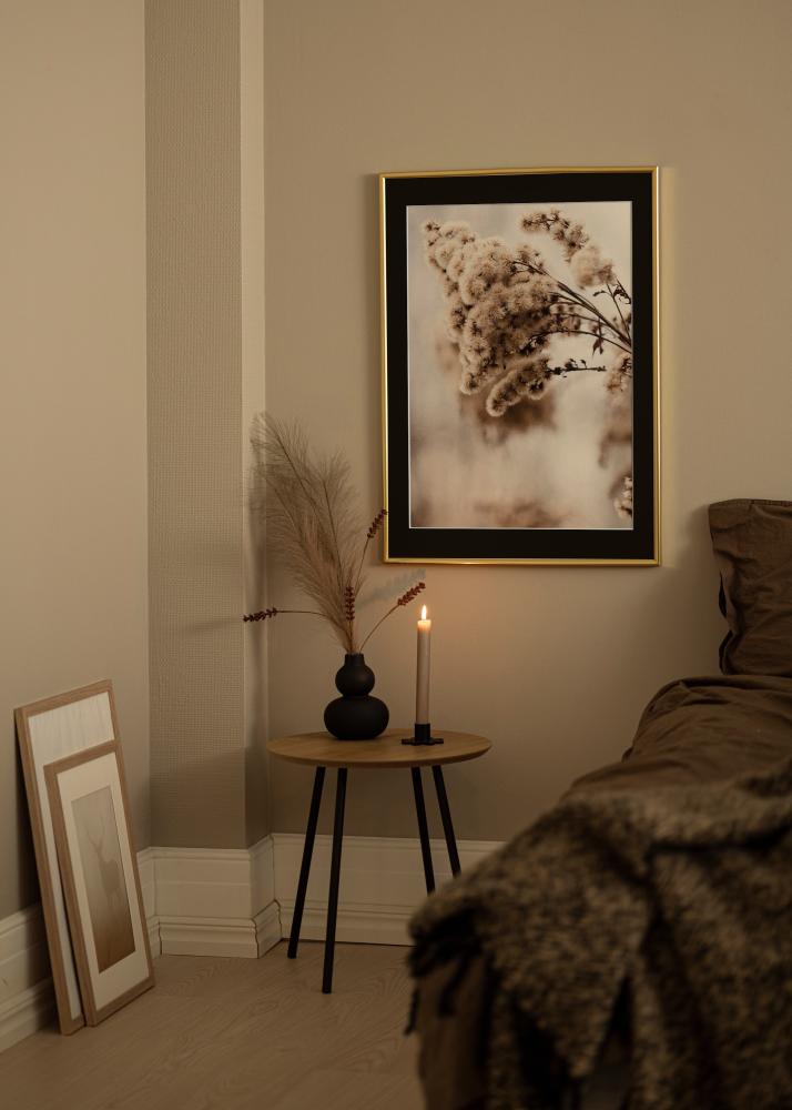 Rama Victoria Złoty 50x70 cm - Passe-patrout Czarny 33x56 cm