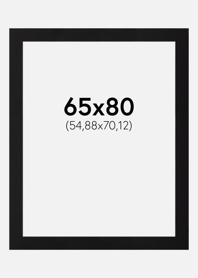 Passe-patrout Czarny Standard Biały środek 65x80 cm (54,88x70,12)
