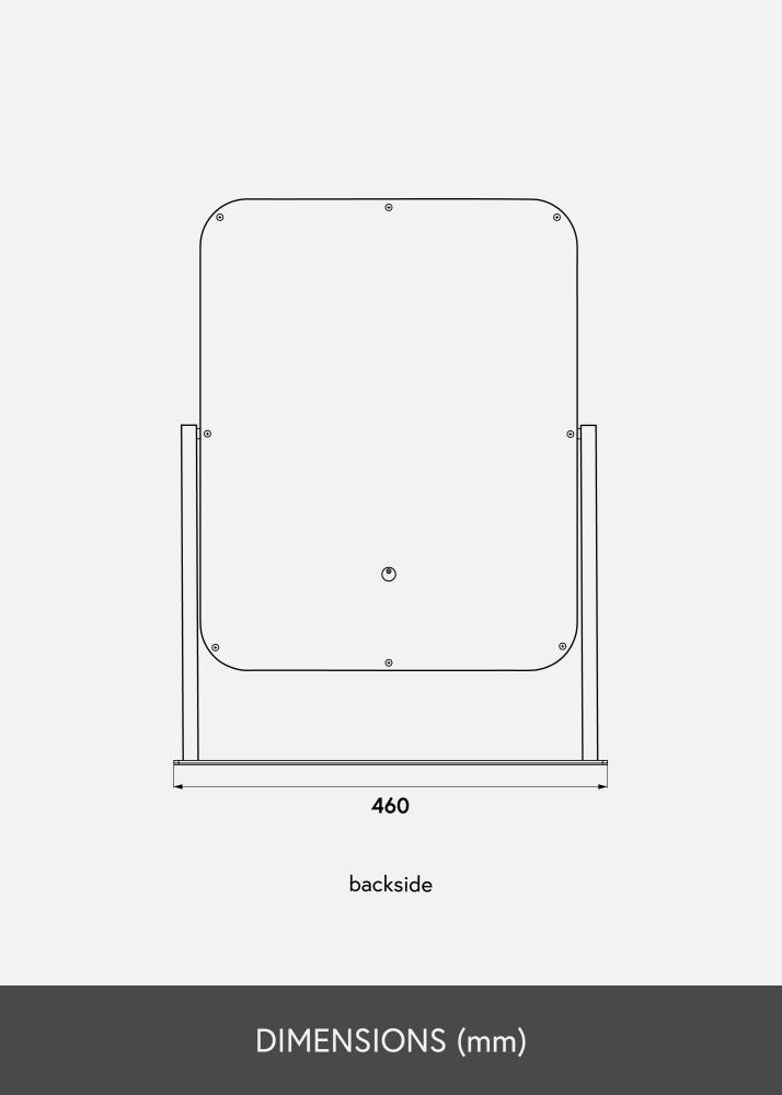 KAILA Lustro do makijażu III Biały - 45x60 cm