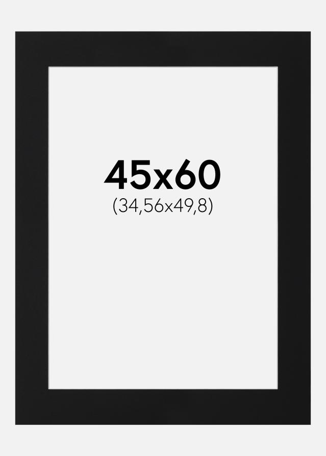 Passe-patrout Czarny Standard (Biały Rdzeń) 45x60 cm (34,56x49,8)