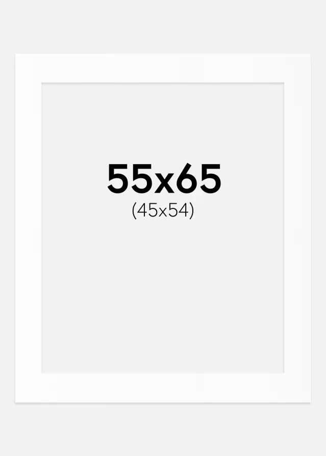 Passe-patrout Biały Standard (Białe Rdzeń) 55x65 cm (45x54)