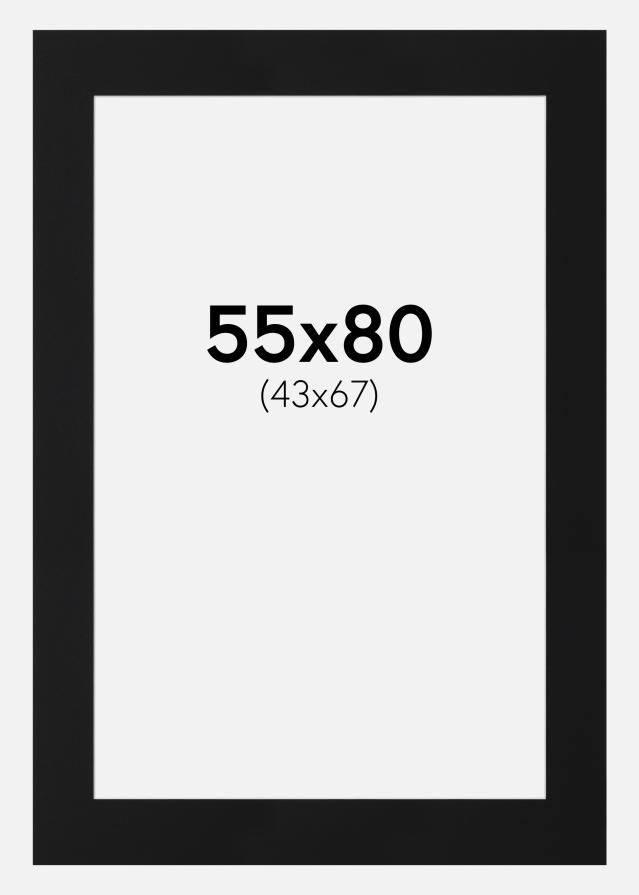 Passe-patrout Czarny Standard (Biały Rdzeń) 55x80 cm (43x67)