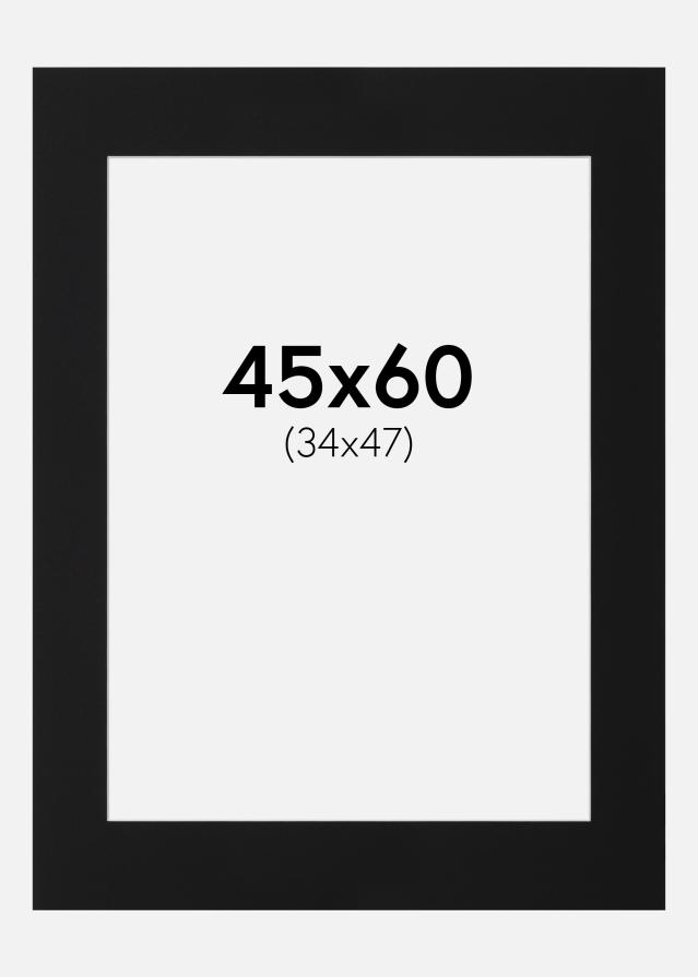Passe-patrout Czarny Standard (Biały Rdzeń) 45x60 cm (34x47)