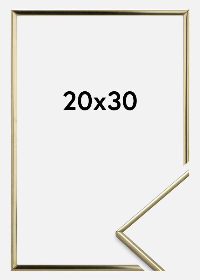 Rama Gładki Metalowy Złoty 20x30 cm