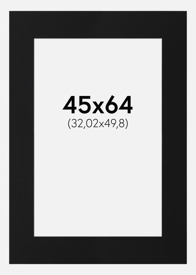 Passe-patrout Czarny Standard (Biały Rdzeń) 45x64 cm (32,02x49,8)