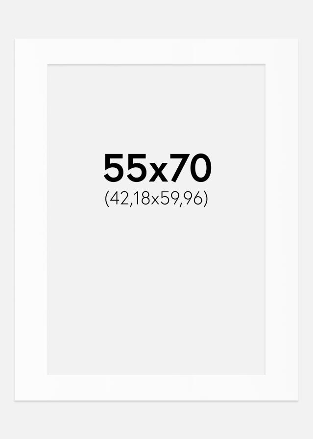 Passe-patrout Biały Standard (Białe Rdzeń) 55x70 cm (42,18x59,96)