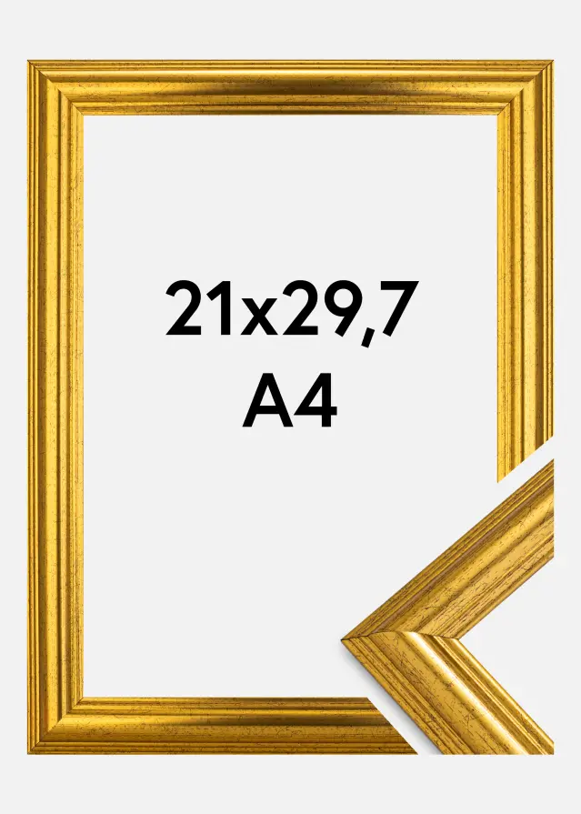 Rama Västkusten Szkło akrylowe Złoty 21x29,7 cm (A4)