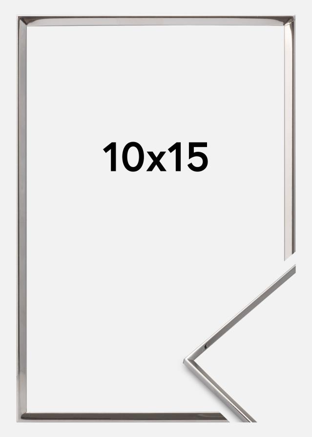 Rama Gładki Metalowy Srebrny 10x15 cm