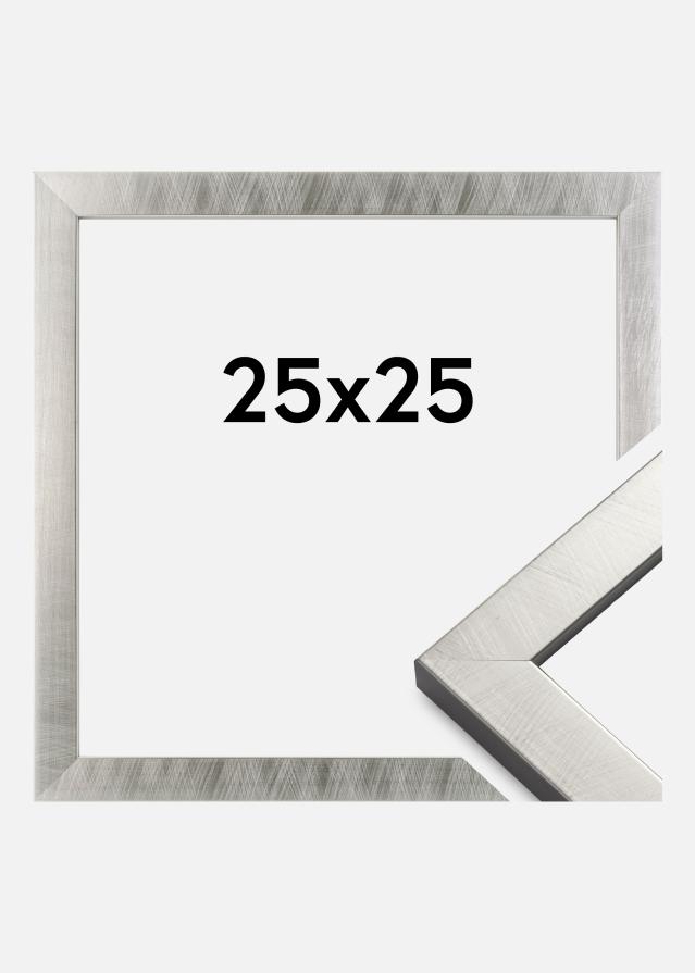 Rama Uppsala Srebrny 25x25 cm